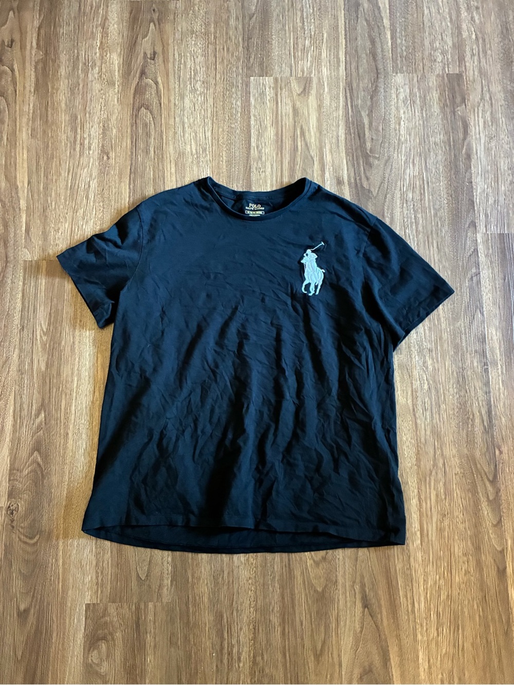 Polo Ralph Lauren Men’s Tee Shirt Big Pony Embroidered Logo Size XL Black